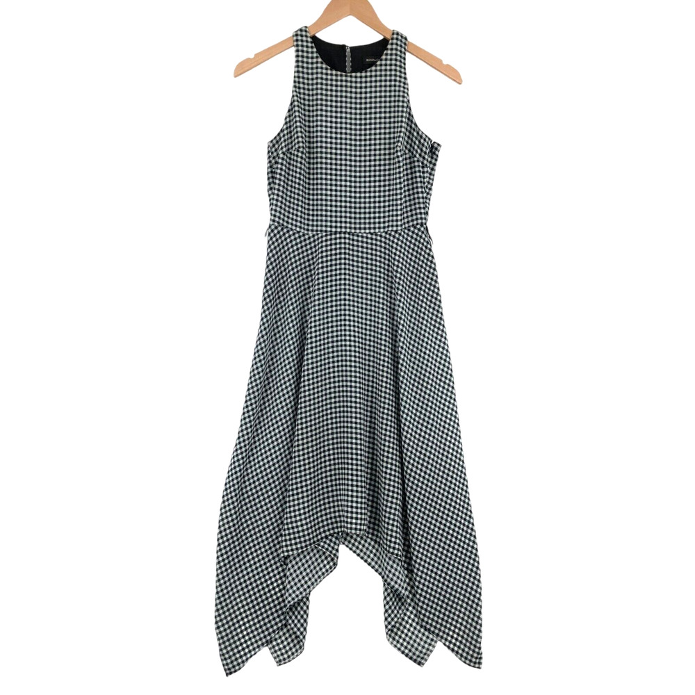 Banana Republic Women's Multicolor Checked Side Zipper Fit & Flare Dress Size 2P